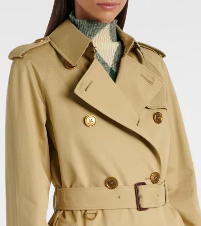 Burberry Belted Double-breasted Trench Coat With Epaulettes And Storm Flap