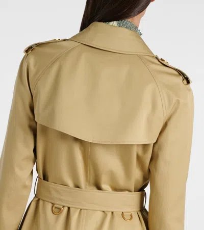 Burberry Belted Double-breasted Trench Coat With Epaulettes And Storm Flap