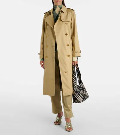 Burberry Belted Double-breasted Trench Coat With Epaulettes And Storm Flap