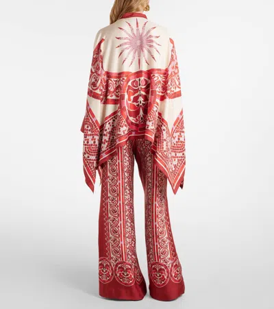 La Doublej La Double J Silk Foulard Shirt With Patternssilhouette In Multi