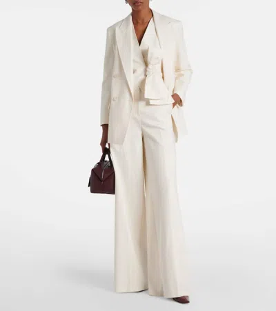 Max Mara Tailored Jackets Featuring Double-breasted Design In White