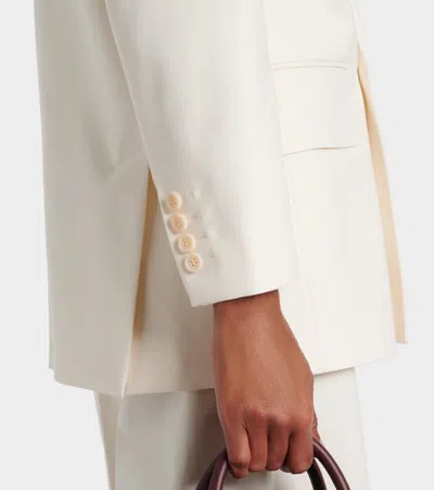 Max Mara Tailored Jackets Featuring Double-breasted Design In White