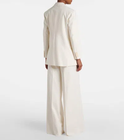 Max Mara Tailored Jackets Featuring Double-breasted Design In White
