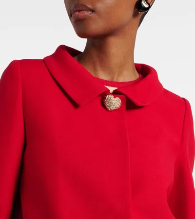 Valentino Couture Crepe Jacket Jeweled Buttons