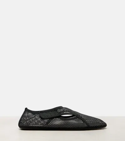 Alaïa Alaia Slipper In Black Mesh Women