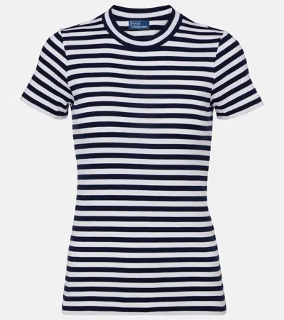 Polo Ralph Lauren Cotton Jersey Striped T-shirt In Black