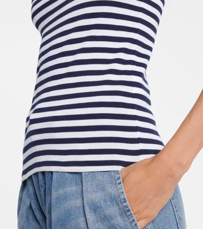 Polo Ralph Lauren Cotton Jersey Striped T-shirt In Black