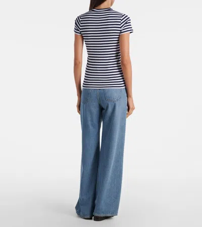 Polo Ralph Lauren Cotton Jersey Striped T-shirt In Black