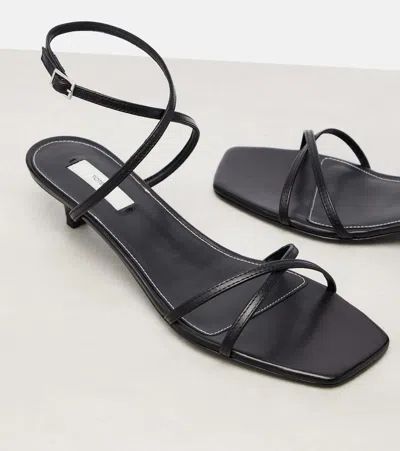 Totême 35mm Leather Crossover Sandals In Blue
