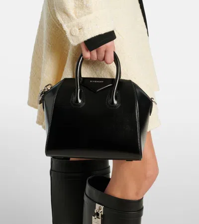 Givenchy Black Antigona Mini Leather Bag In Black