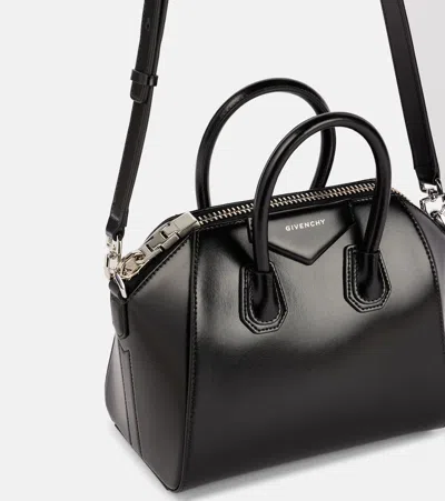 Givenchy Black Antigona Mini Leather Bag In Black