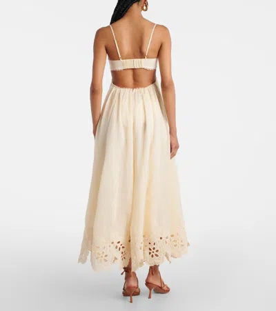 COCO刺绣苎麻纤维加长连衣裙