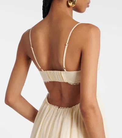 COCO刺绣苎麻纤维加长连衣裙