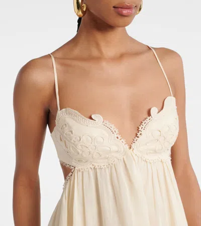 COCO刺绣苎麻纤维加长连衣裙