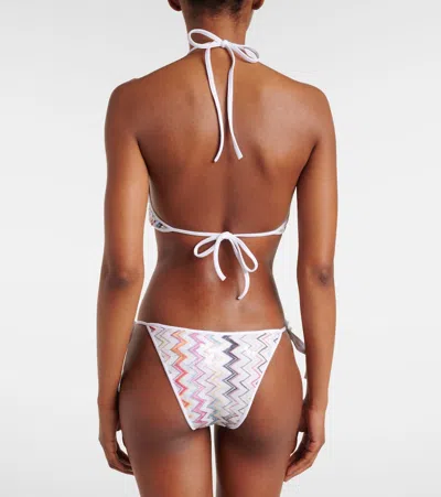 Missoni Bikini With Halter Neck And Sequins In White