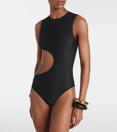 Alaïa Women Black One-piece Swimsuit With Cut-out