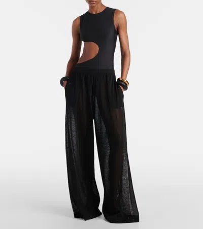 Alaïa Women Black One-piece Swimsuit With Cut-out