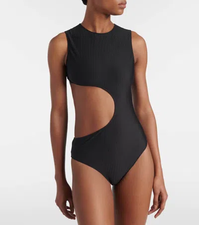 Alaïa Women Black One-piece Swimsuit With Cut-out