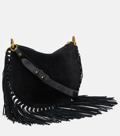 Isabel Marant Oskan Soft Fringed Suede Shoulder Bag