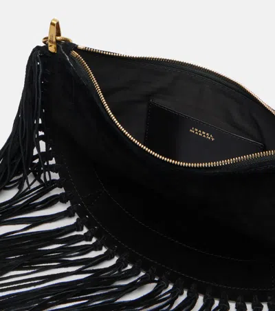 Isabel Marant Oskan Soft Fringed Suede Shoulder Bag