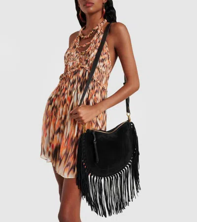 Isabel Marant Oskan Soft Fringed Suede Shoulder Bag