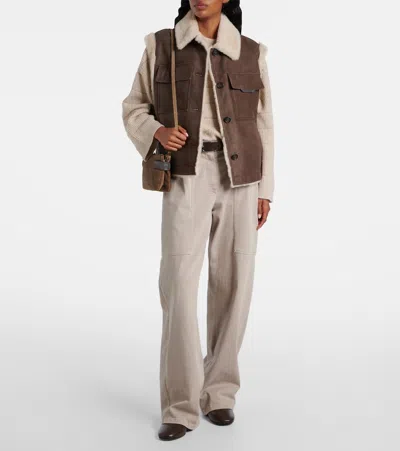 Brunello Cucinelli Sleeveless Shearling Outerwear