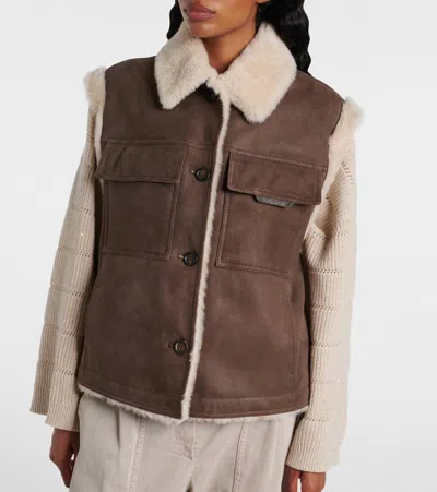 Brunello Cucinelli Sleeveless Shearling Outerwear