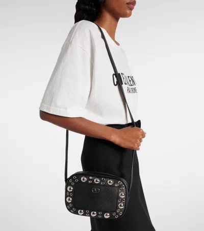 Valentino Nellcote Studded Leather Camera Crossbody Bag