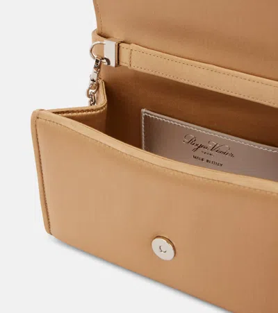 Roger Vivier Micro Pilgrim Chandelier Bag In Beige