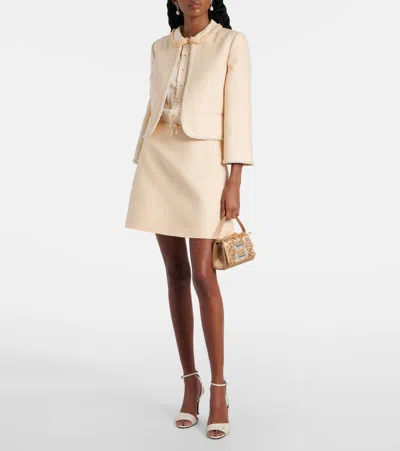 Roger Vivier Micro Pilgrim Chandelier Bag In Beige