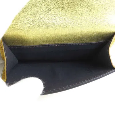 Pre-owned Fendi Gold Leather Wallet (tri-fold) ()