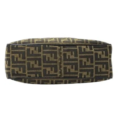 Pre-owned Fendi Zucca Brown Canvas Shoulder Bag ()