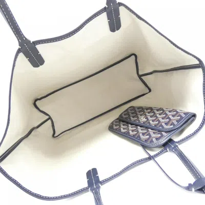 Pre-owned Goyard Blue Navy Coated Canvas Tote Bag ()