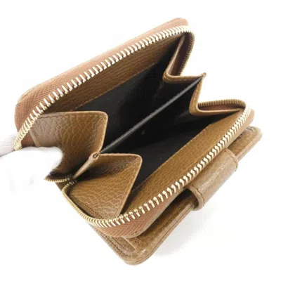 Pre-owned Gucci Beige Brown Gg Canvas Wallet (bi-fold) ()