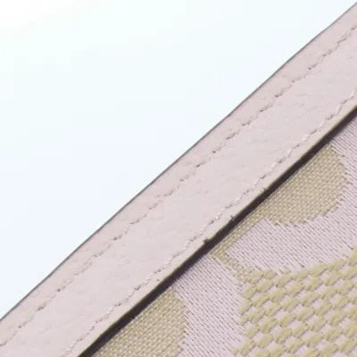 Pre-owned Gucci Beige Light Pink Canvas Leather Wallet (bi-fold) ()