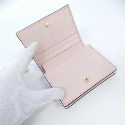 Pre-owned Gucci Beige Light Pink Canvas Leather Wallet (bi-fold) ()
