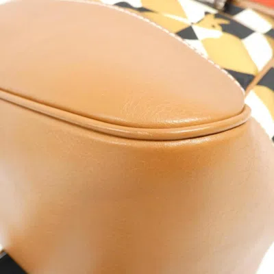 Pre-owned Gucci Beige Red Color Nylon Leather Backpack ()