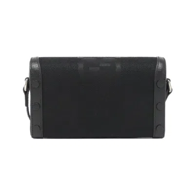 Pre-owned Gucci Black Gg Canvas Shoulder Bag ()
