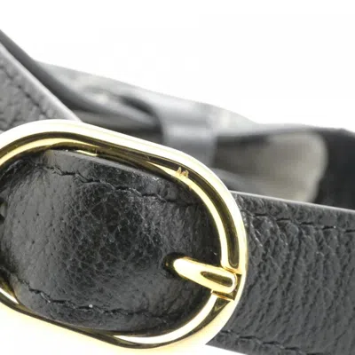 Pre-owned Gucci Black Ivory Denim Leather Shoulder Bag ()