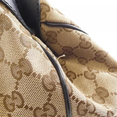 Pre-owned Gucci Gg Canvas Beige Black Gg Canvas Shoulder Bag ()