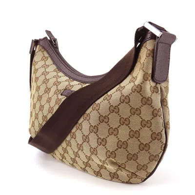 Pre-owned Gucci Gg Canvas Beige Brown Gg Canvas Shoulder Bag ()