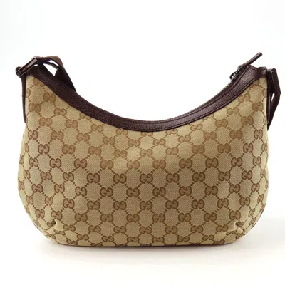 Pre-owned Gucci Gg Canvas Beige Brown Gg Canvas Shoulder Bag ()