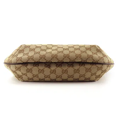 Pre-owned Gucci Gg Canvas Beige Brown Gg Canvas Shoulder Bag ()