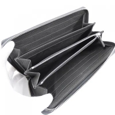 Pre-owned Gucci Gray White Coated Canvas Long Wallet (bi-fold) () In Multi