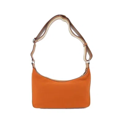 Pre-owned Gucci Light Brown Canvas Leather Shoulder Bag ()