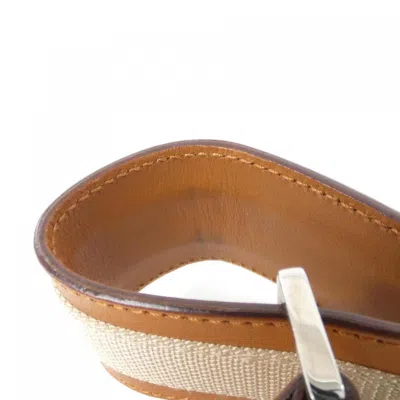 Pre-owned Gucci Light Brown Canvas Leather Shoulder Bag ()