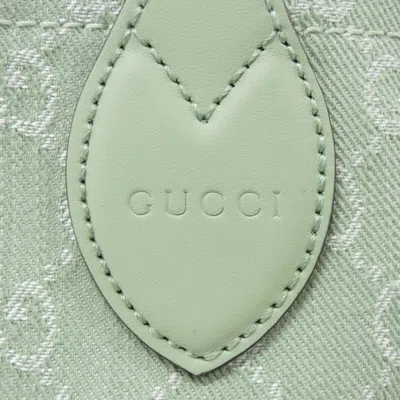 Pre-owned Gucci Pale Green Denim Handbag Shoulder Bag ()