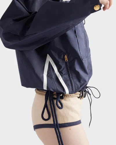 Prada Re-nylon Stripe Hooded Jacket