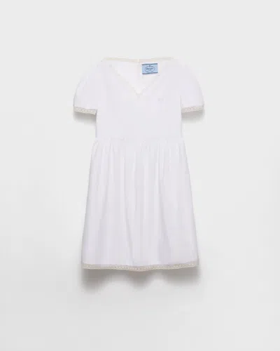 Prada Embroidered Vintage-look Fabric Mini-dress