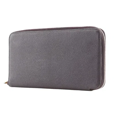 Pre-owned Hermes Cassis Epsom Leather Long Wallet (bi-fold) ()